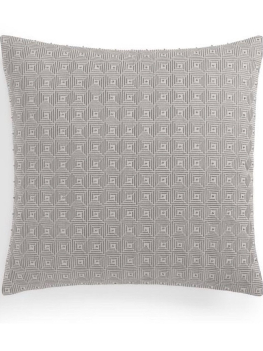 Hotel Collection Honeycomb Trellis 20" x 20" Decorative Square Pillow grey NWT